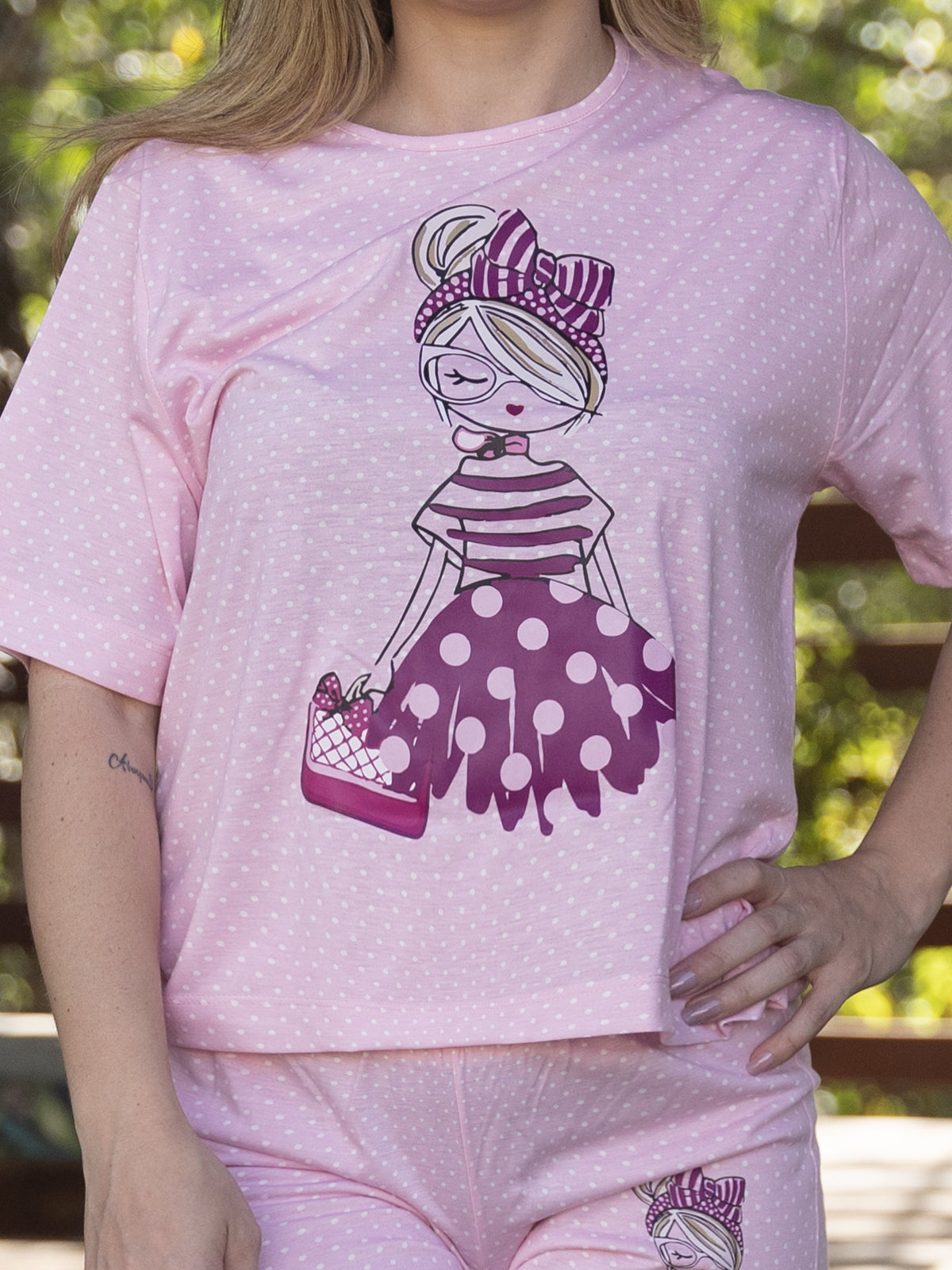 Conjunto Shorts Boneca & Poá