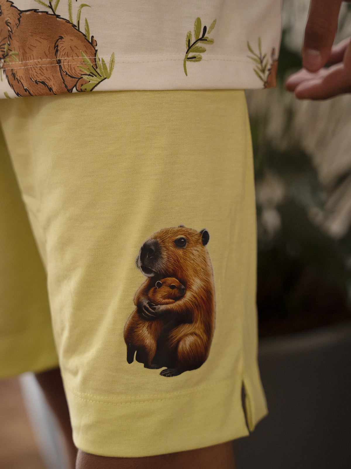 Conjunto Masculino Shorts Capivara Relax