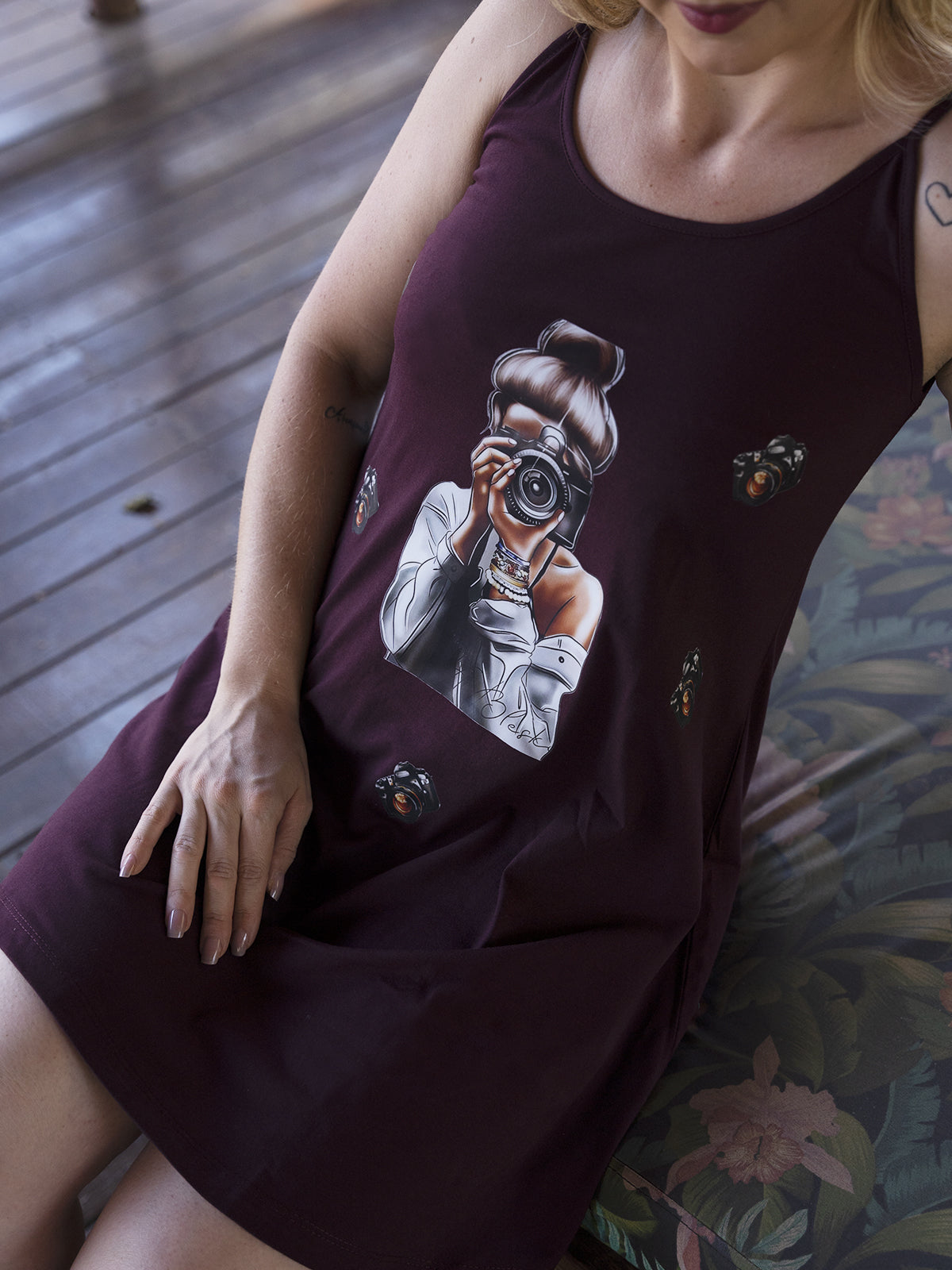 Camisola de Alças Musa & Câmera Retrô