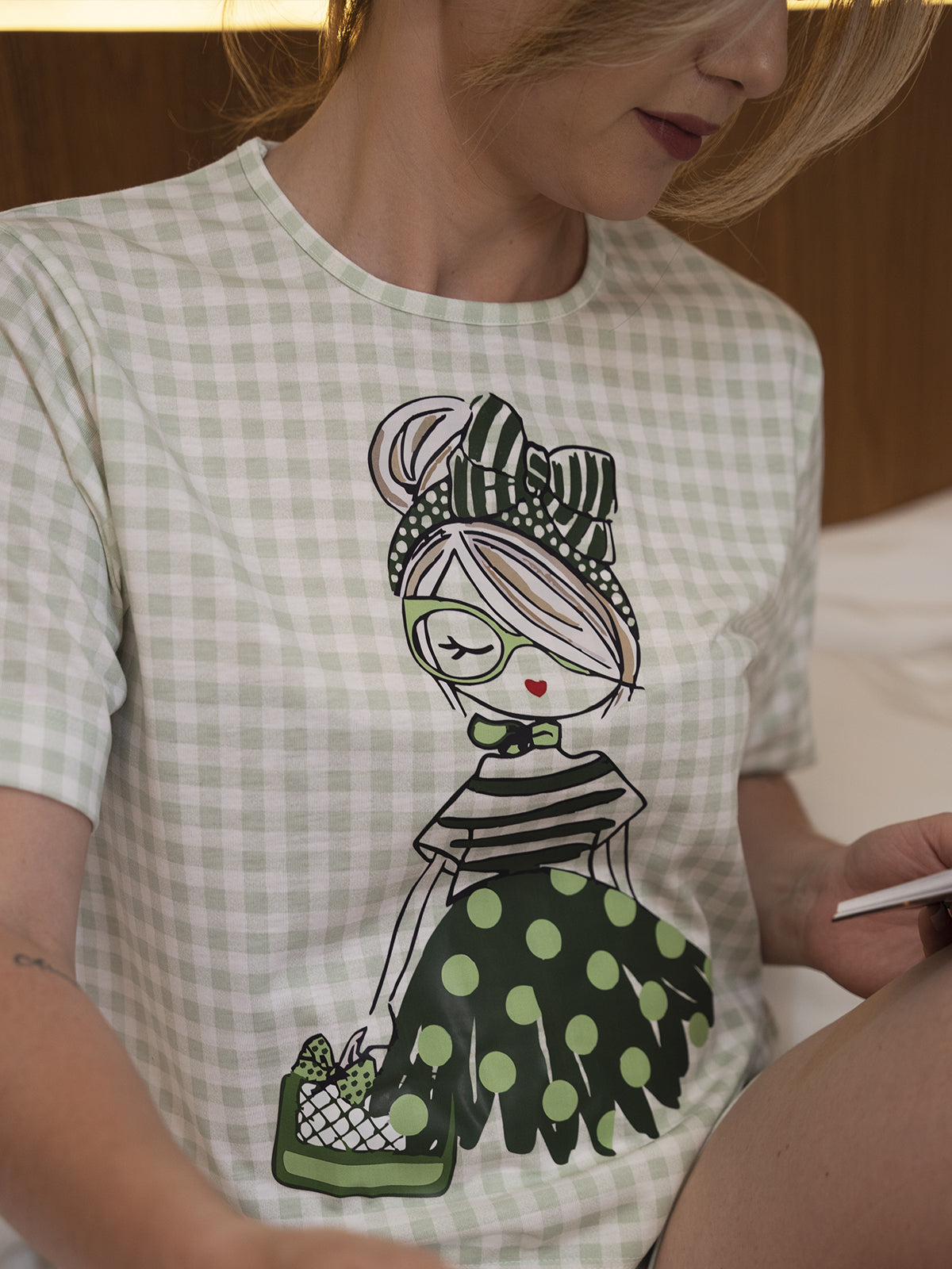 Conjunto Shorts Boneca & Xadrez