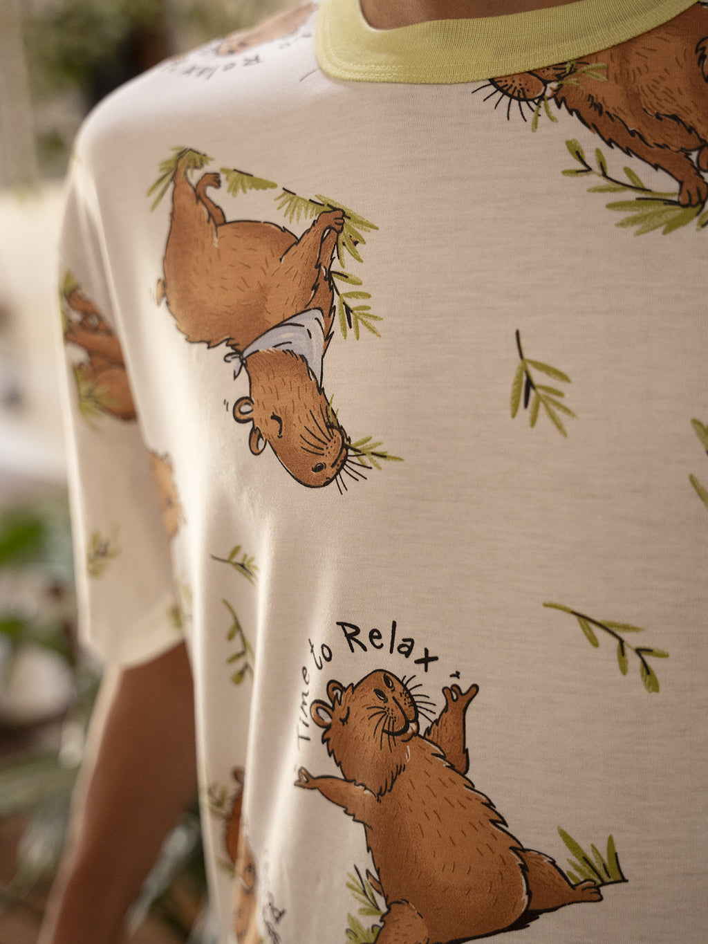 Pijama Masculino Shorts Capivara Relax