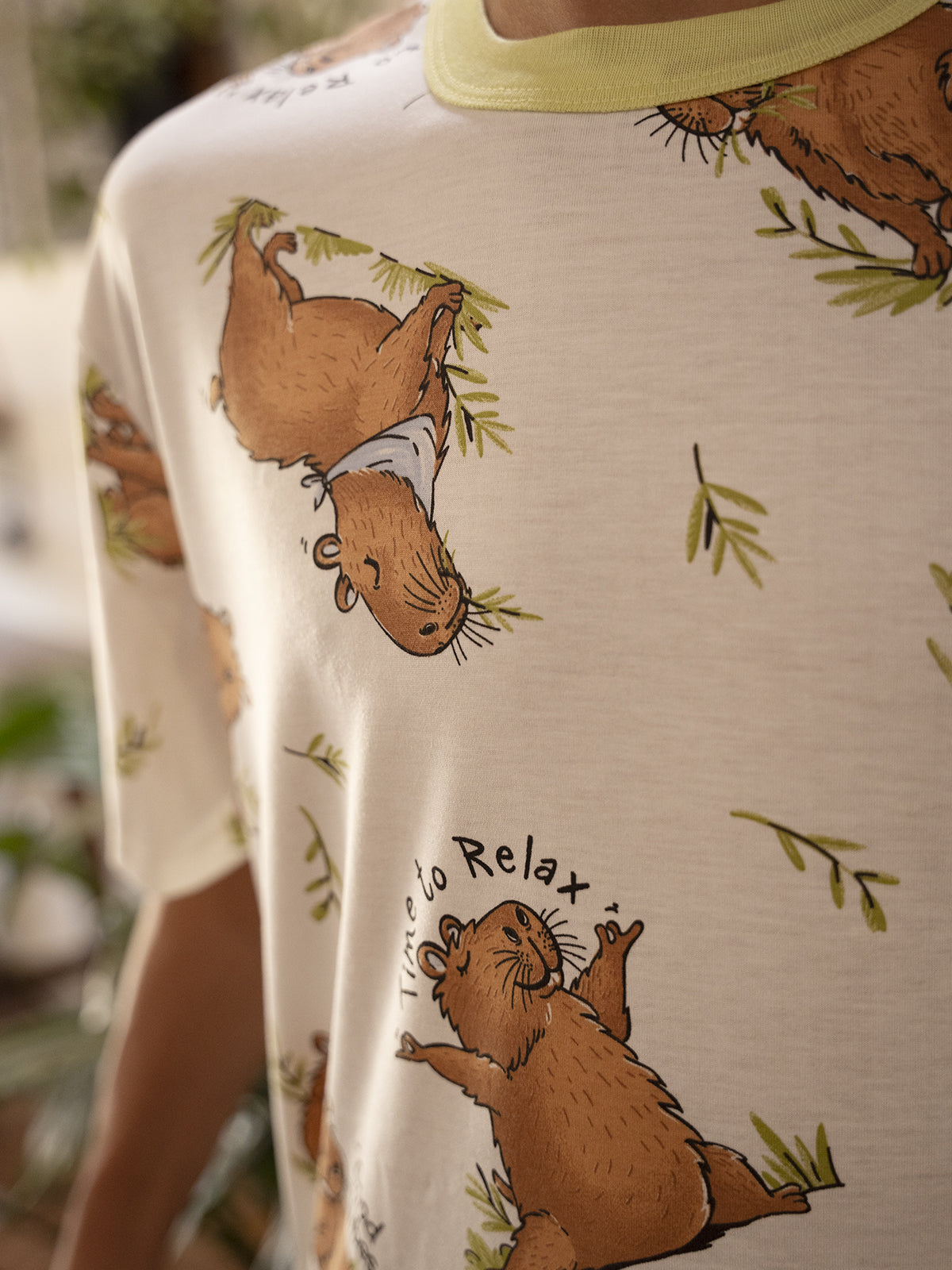 Pijama Masculino Shorts Capivara Relax