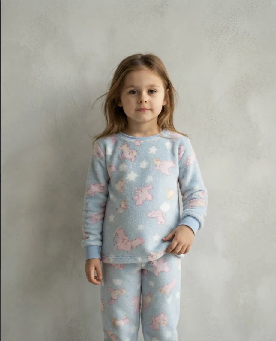 Pijama Longo Infantil Glow Fleece Felpudo Peludinho