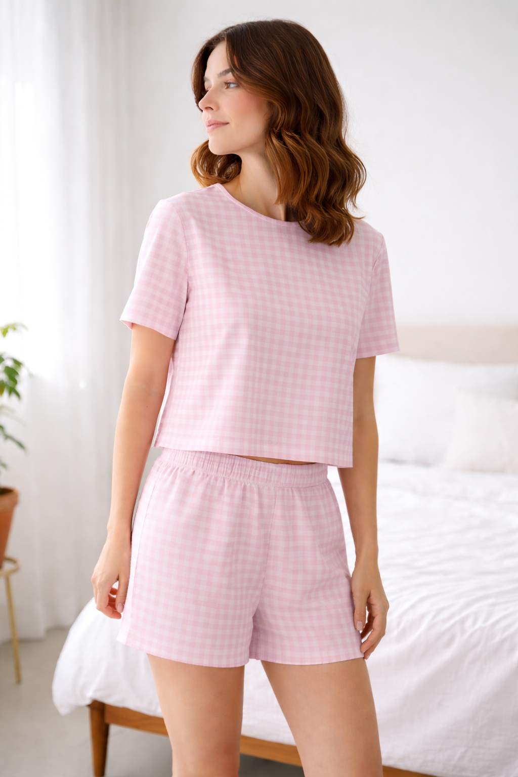 Pijama Curto Feminino com Blusa Manga Curta - Malha Fria