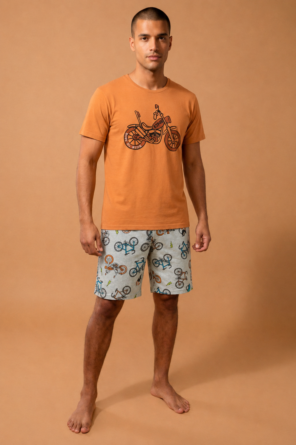Pijama Curto Masculino - Viscolycra