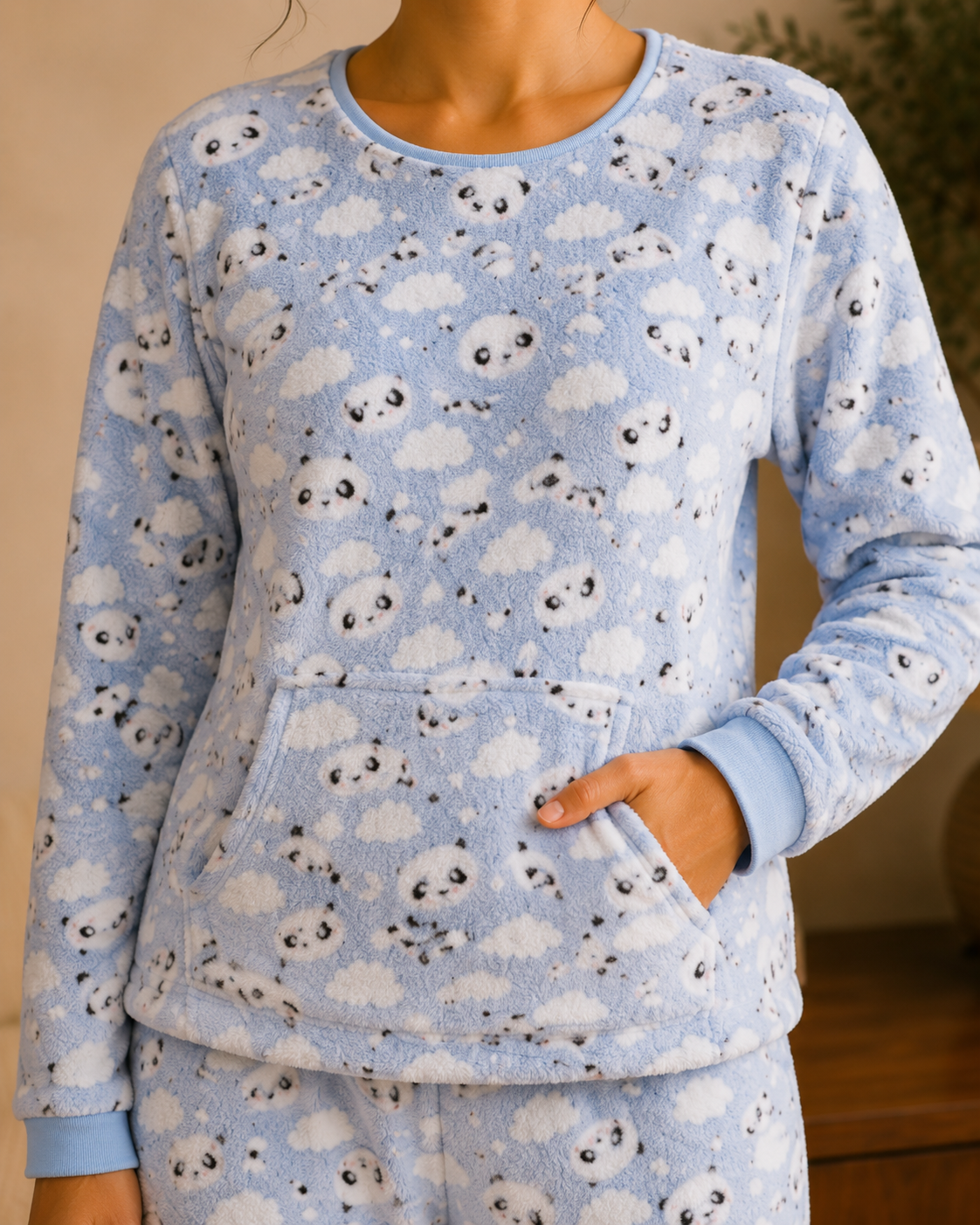 Pijama Longo Feminino Felpudo