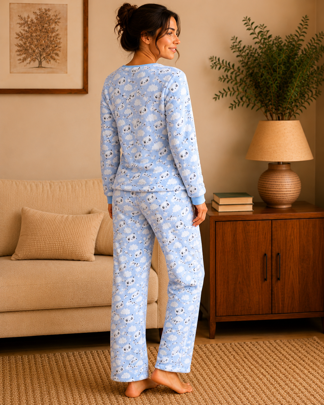 Pijama Longo Feminino Felpudo