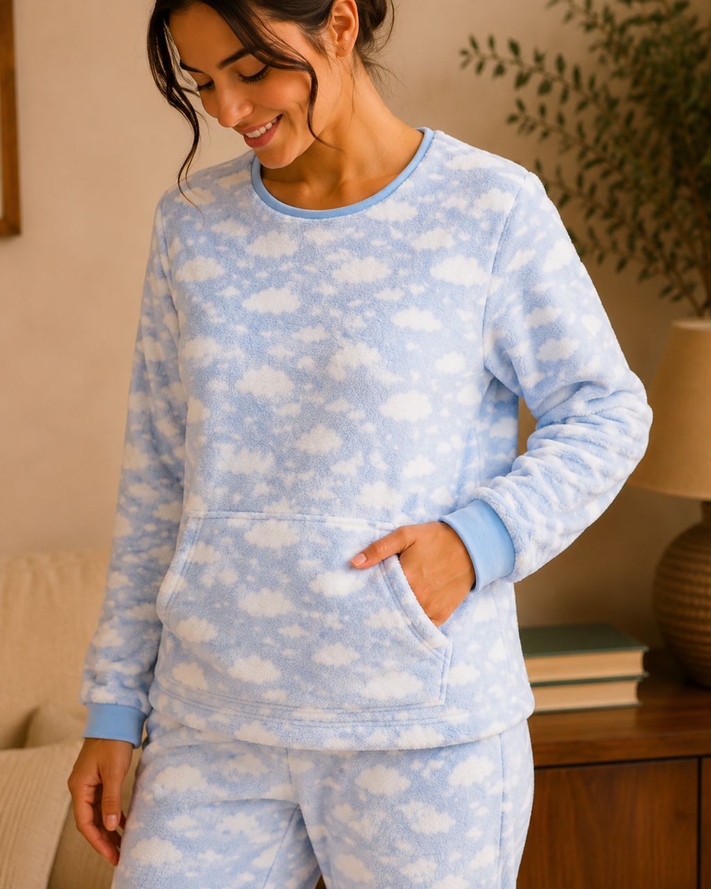 Pijama Longo Feminino Felpudo