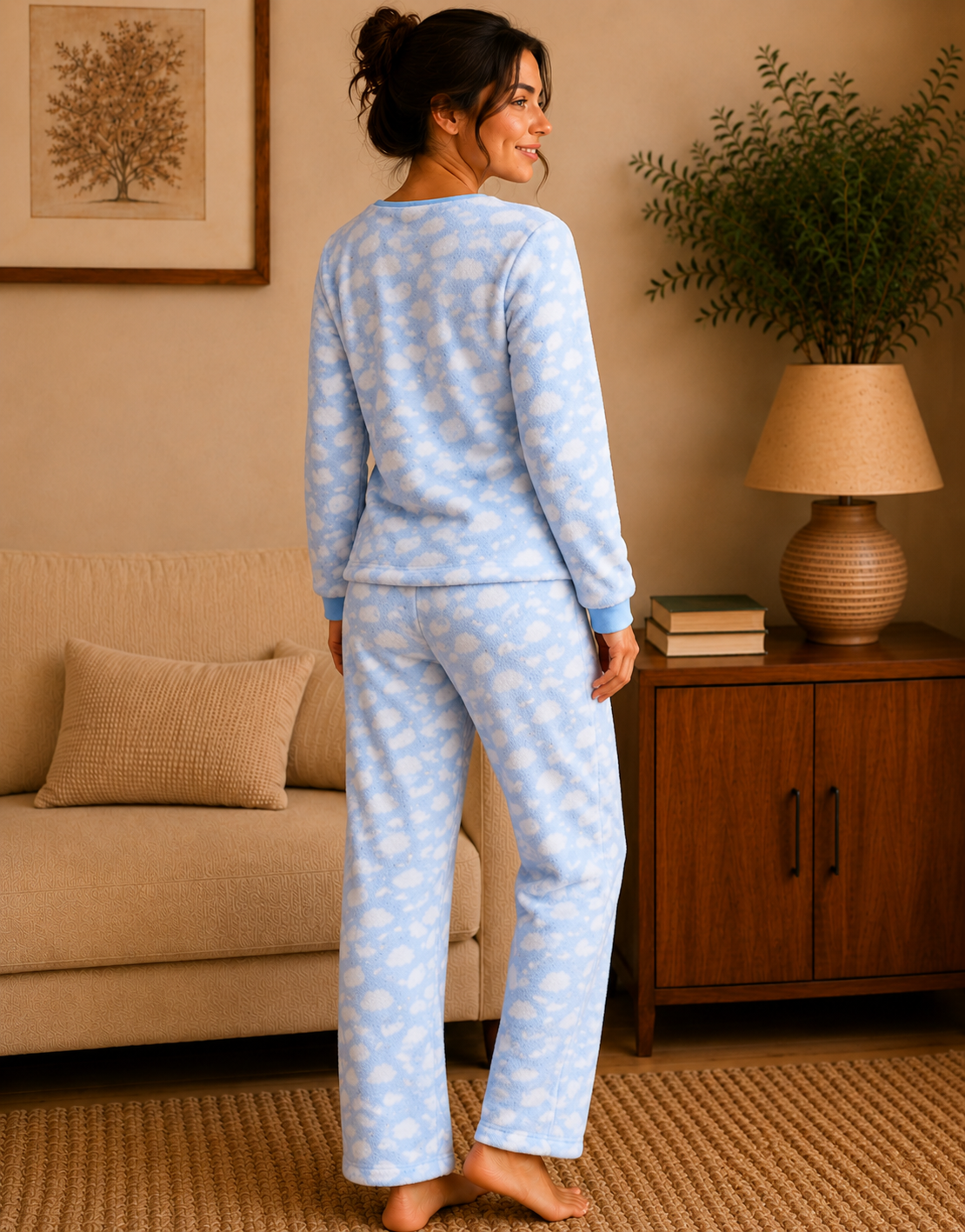 Pijama Longo Feminino Felpudo