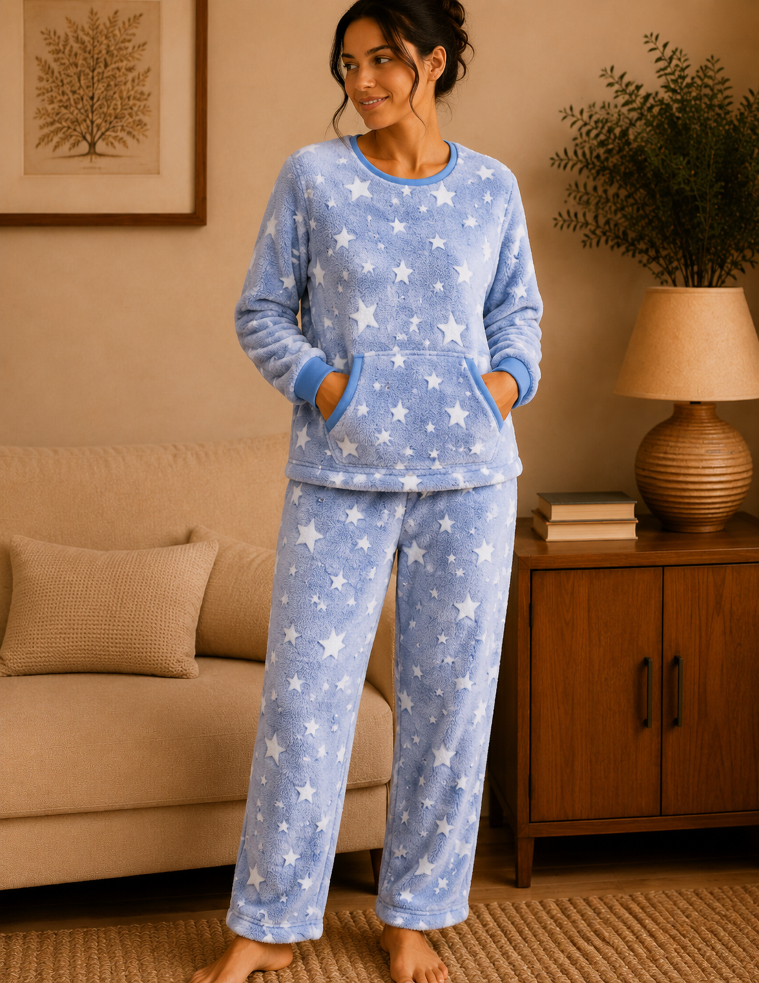 Pijama Longo Feminino Felpudo