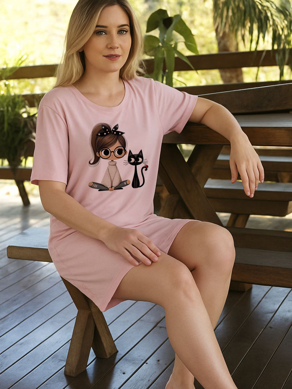 Conjunto Shorts e Cropped Laço & Gatinho