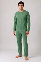 Pijama Longo Masculino Bolso Canguru Flanelado