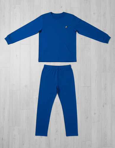 Pijama Longo Masculino Bolso Canguru Flanelado