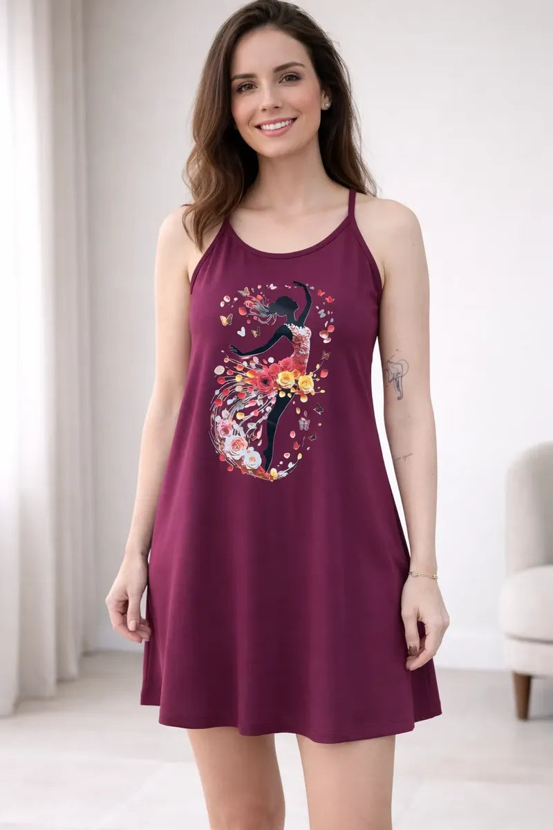 Camisola Feminina de Alças - Bailarina das Flores