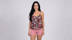 Pijama Feminino Regata Alcinha Floral Liganete e Shorts Cotton
