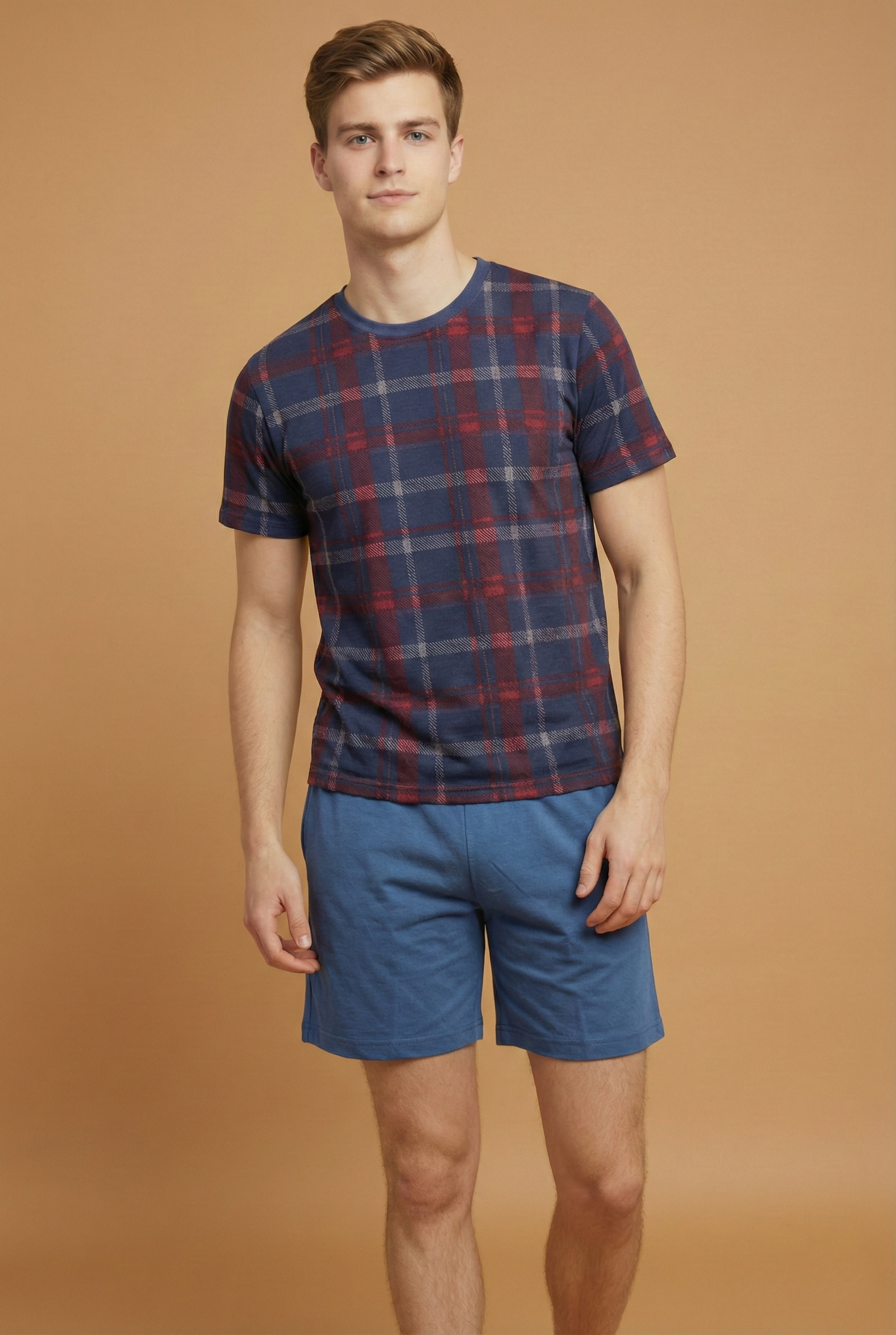 Pijama Curto Masculino - Xadrez