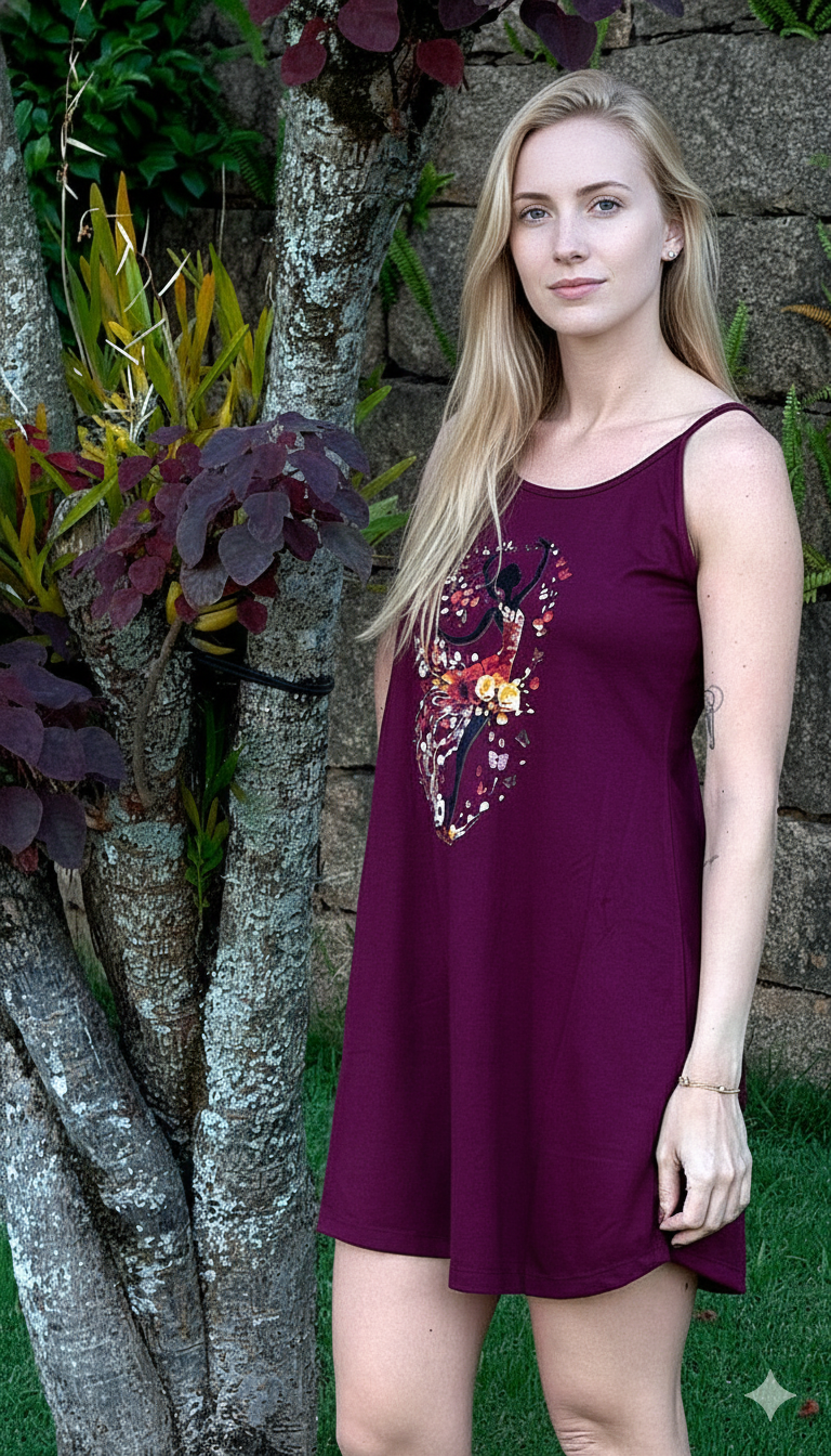 Camisola de Alça Bailarina das Flores