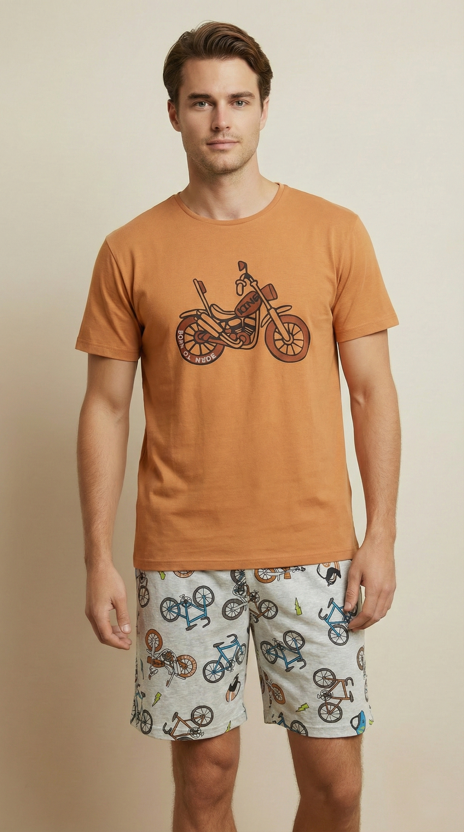 Pijama Curto Masculino - Moto