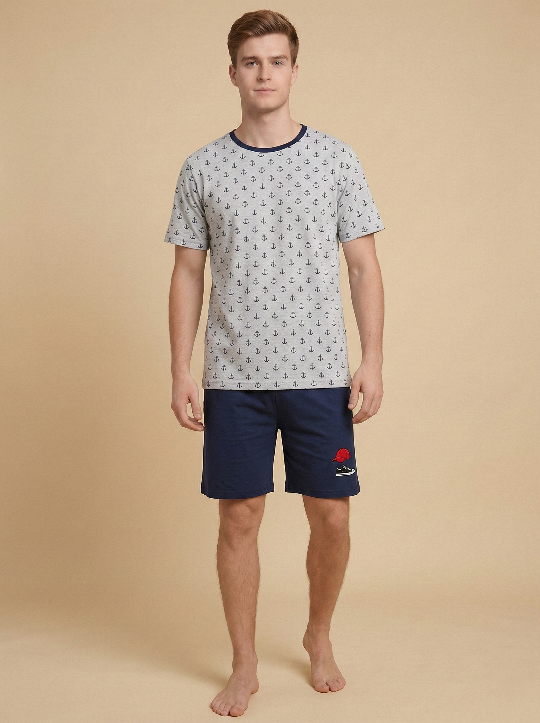Pijama Curto Masculino - Âncoras