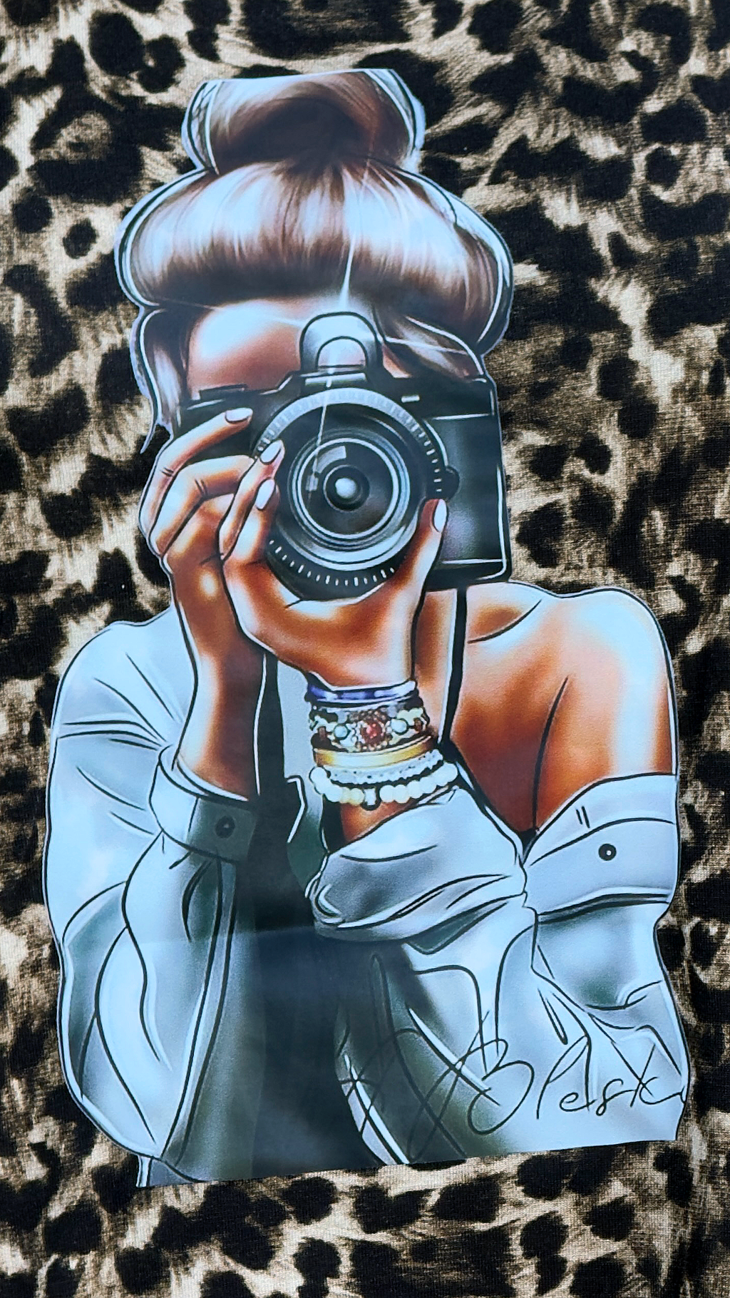 Camisola de Alça Onça Musa & Câmera Retrô