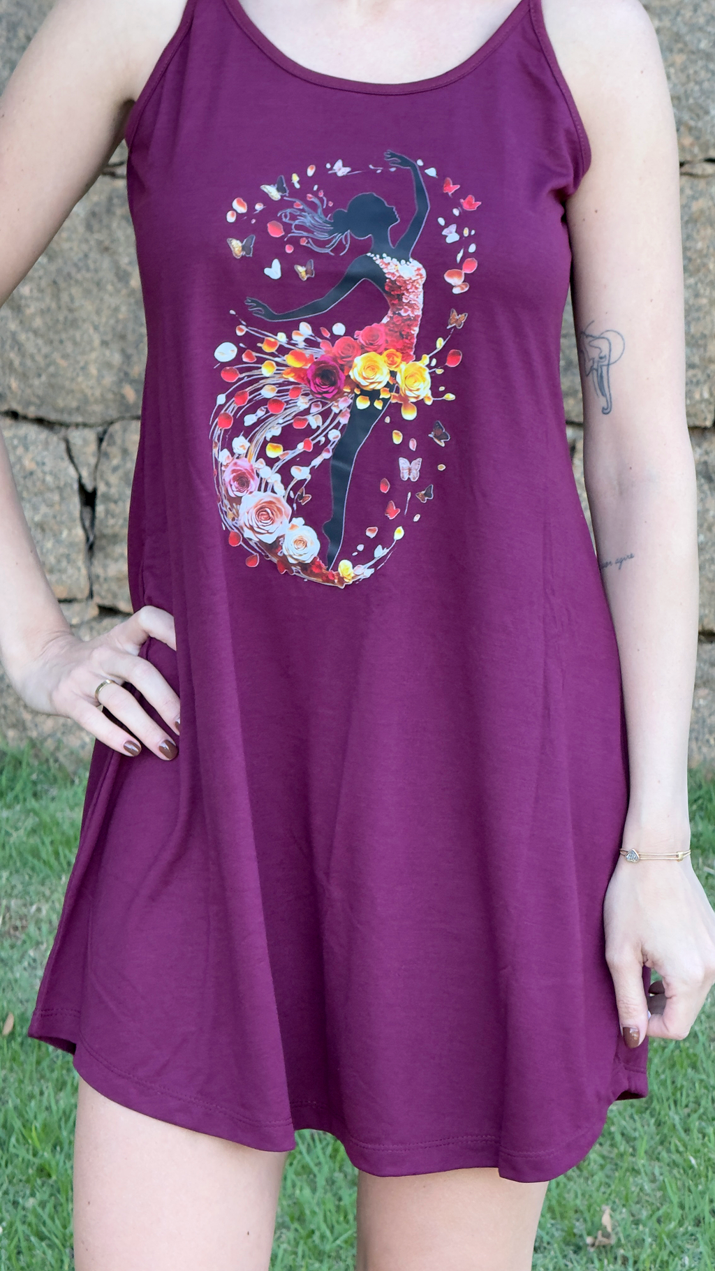 Camisola de Alça Bailarina das Flores