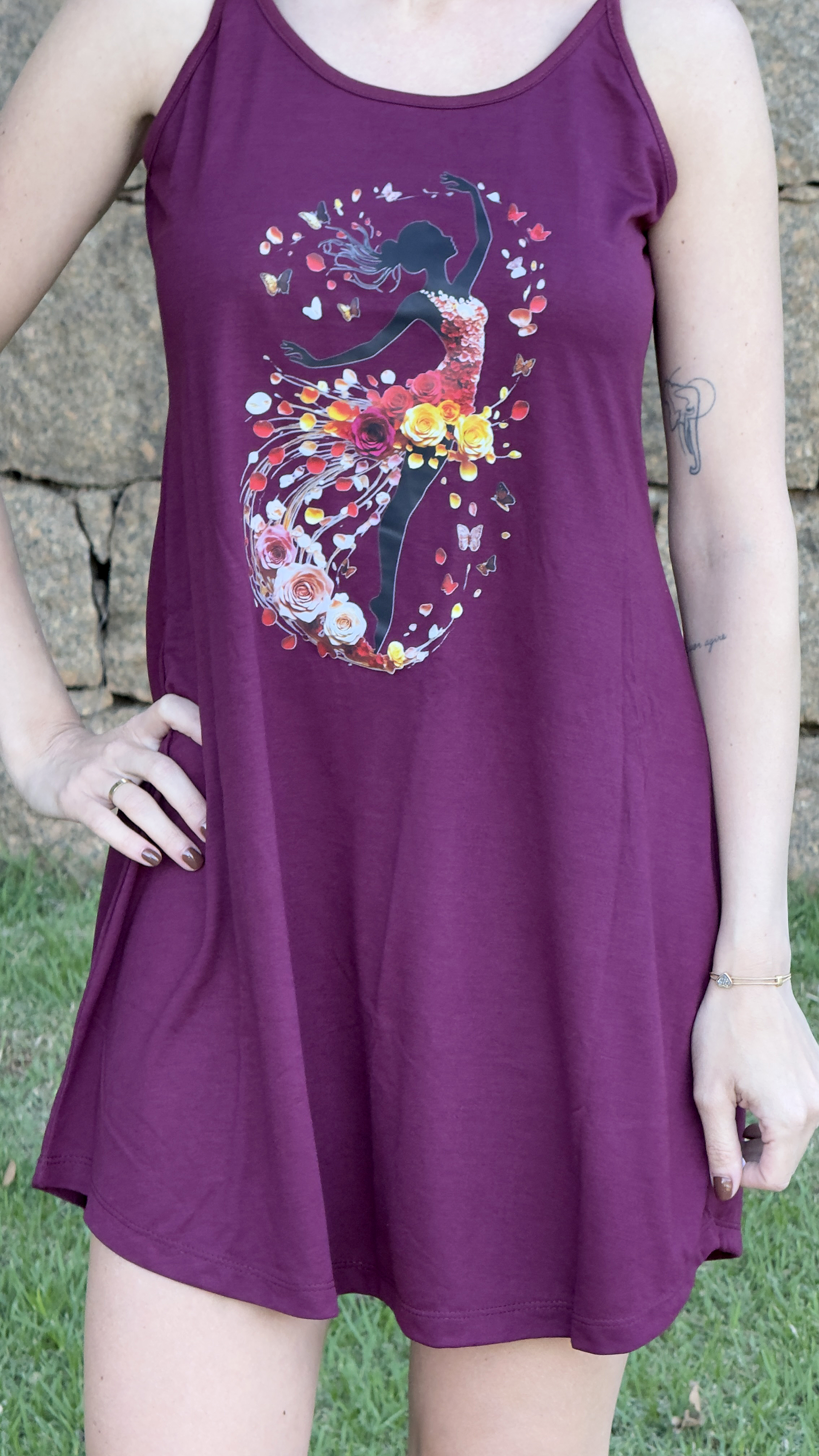 Camisola de Alça Bailarina das Flores