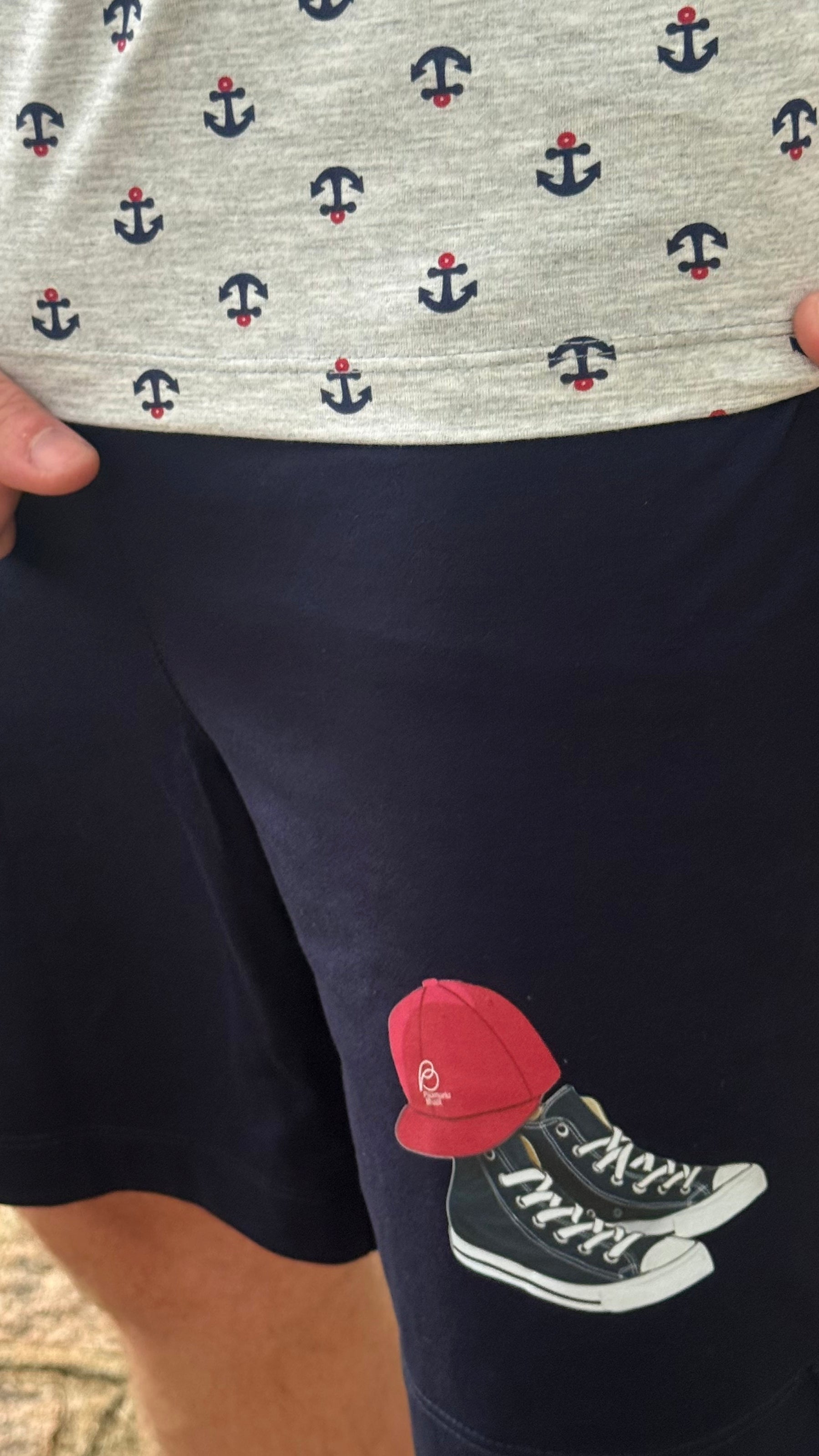 Conjunto Masculino Shorts e Camiseta Âncora