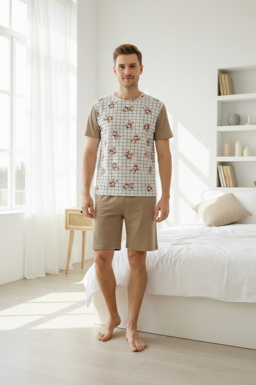 Pijama Masculino Curto Diversão