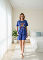 Pijama Feminino Shorts e Cropped - Moletinho