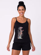 Pijama Feminino de Alcinha  c/ Shorts 100% Algodão