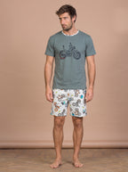 Pijama Masculino Verão de Viscolycra Motocicleta