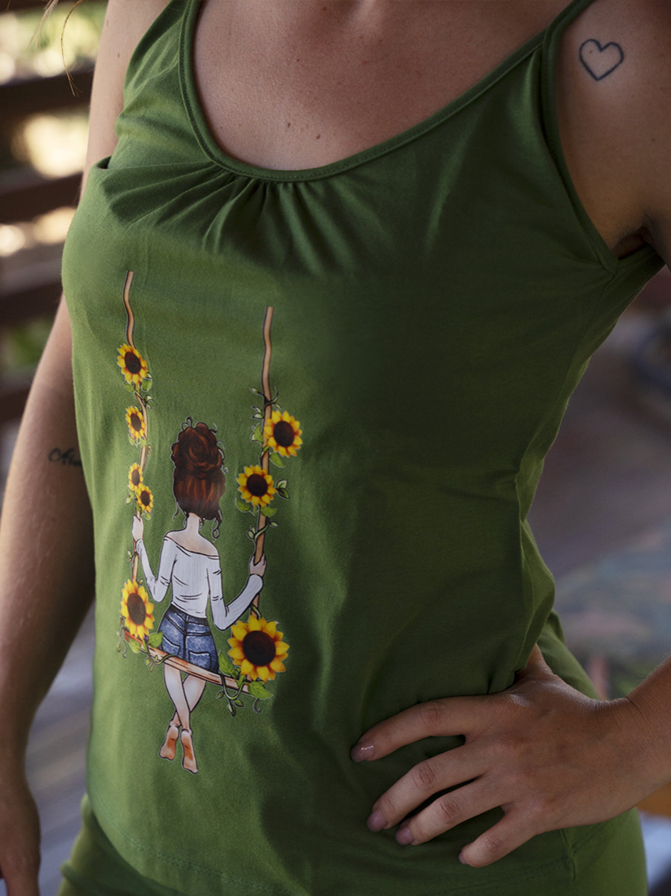 Pijama Shorts & Blusa de Alças - Viscolycra