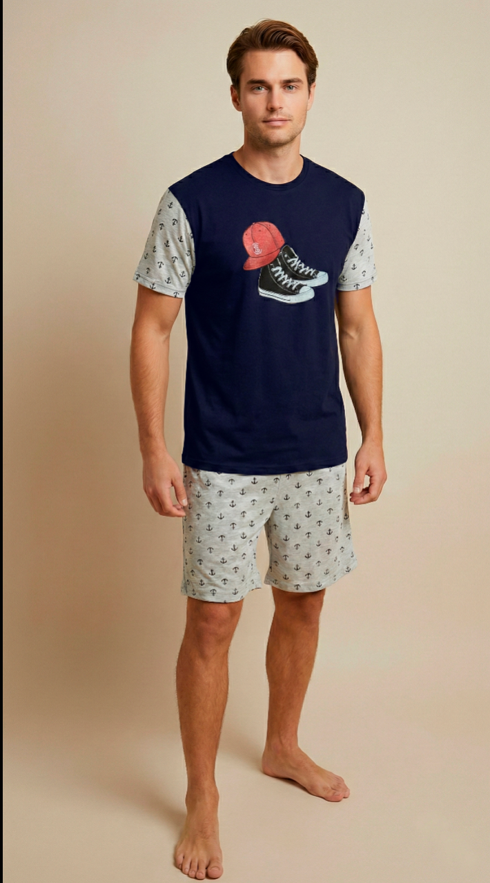 Pijama Masculino Curto - Malha Fria