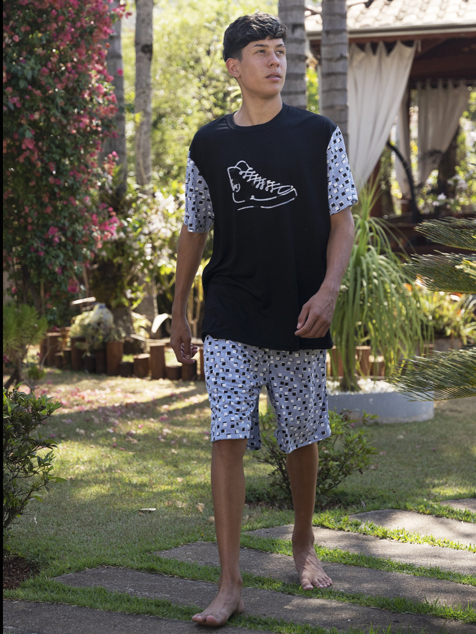 Pijama Masculino Curto - Malha Fria