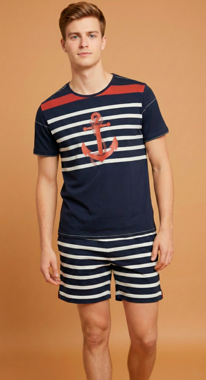 Pijama Curto Masculino - Viscolycra