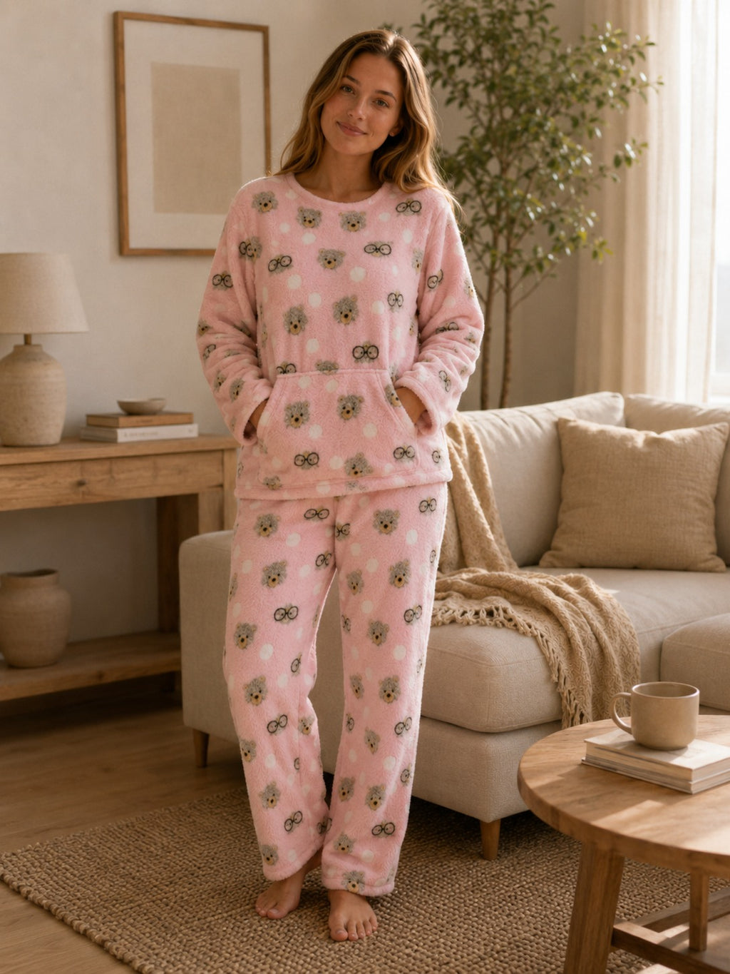 Pijama Longo Feminino Felpudo