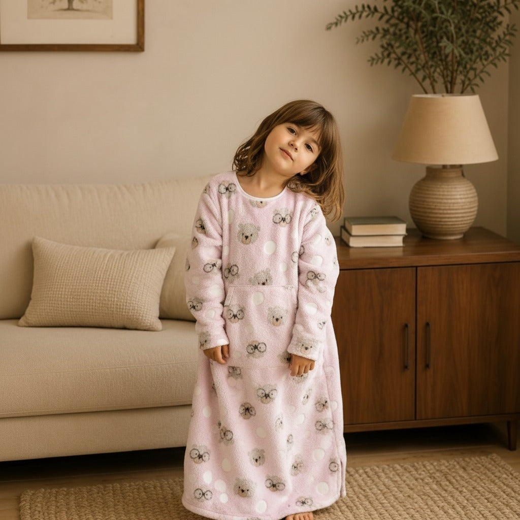 Camisola Longa Infantil Felpuda