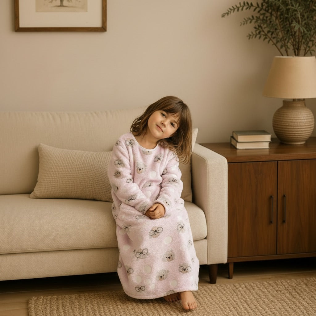 Camisola Longa Infantil Felpuda