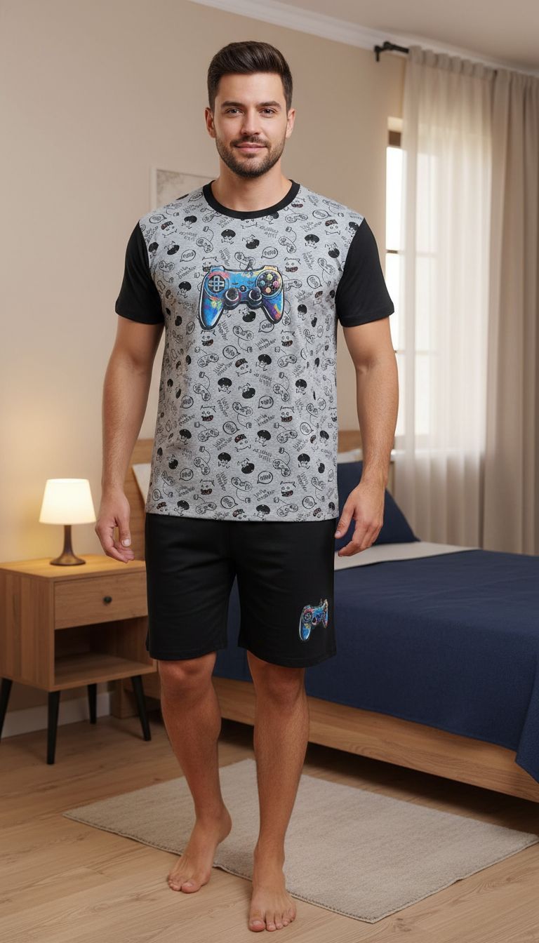 Pijama Masculino Curto - Malha Fria